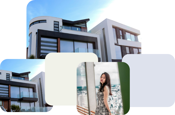 Feature image showing reflection removal before and after